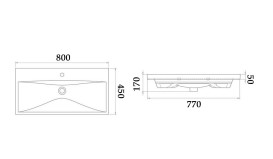 Тумба напольная Аквародос Элит 80 см с раковиной Elite ДСП/МДФ белый мат АР000040375