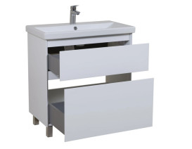 Тумба напольная Аквародос Элит 80 см с раковиной Elite ДСП/МДФ белый мат АР000040375