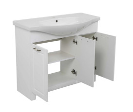 Тумба напольная Аквародос Классик 2019 100 см с раковиной Lila ДСП/МДФ белый АР000080962