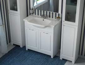 Тумба для підлоги Аквародос Класик 2019 65 см з раковиною New Klasik ДСП/МДФ білий АР000040322