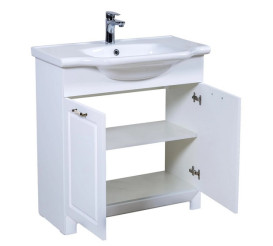 Тумба для підлоги Аквародос Класик 2019 80 см з раковиною New Klasik ДСП/МДФ білий АР000040323