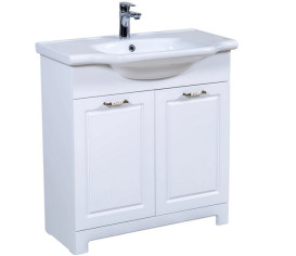 Тумба напольная Аквародос Классик 2019 80 см с раковиной New Klasik ДСП/МДФ белый АР000040323