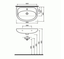 Тумба напольная Аквародос Родорс 65 см с раковиной Нова ДСП/МДФ белый АР000040361