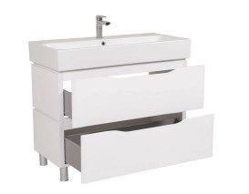 Тумба напольная Аквародос Венеция 100 см с раковиной Пинто ДСП/МДФ белый АР000040220