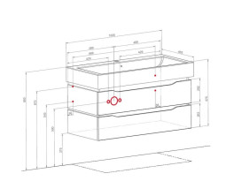Тумба напольная Аквародос Венеция 100 см с раковиной Пинто ДСП/МДФ белый АР000040220