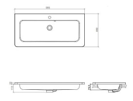 Тумба напольная Аквародос Венеция 100 см с раковиной Пинто ДСП/МДФ белый АР000040220