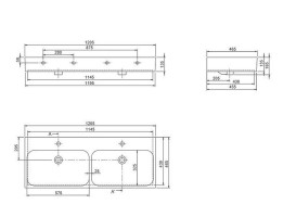 Тумба напольная Аквародос Венеция 120 см с раковиной Пинто ДСП/МДФ белый АР000042932