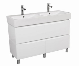 Тумба напольная Аквародос Венеция 120 см с раковиной Пинто ДСП/МДФ белый АР000042932