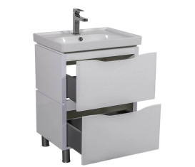 Тумба для підлоги Аквародос Венеція 60 см з раковиною Arya ДСП/МДФ білий АР000045237