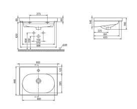 Тумба напольная Аквародос Венеция 60 см с раковиной Arya ДСП/МДФ белый АР000045237