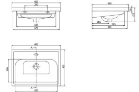Тумба напольная Аквародос Венеция 60 см с раковиной Frame ДСП/МДФ белый АР000040216