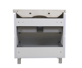 Тумба для підлоги Аквародос Венеція 80 см з раковиною Frame ДСП/МДФ білий АР000040217