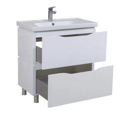 Тумба для підлоги Аквародос Венеція 80 см з раковиною Frame ДСП/МДФ білий АР000040217