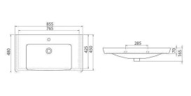 Тумба напольная Аквародос Венеция 85 см с раковиной Порто ДСП/МДФ белый АР000040212