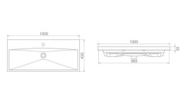 Тумба напольная Aqua Rodos Валенсия 100 см с раковиной Элит МДФ белый АР000040205