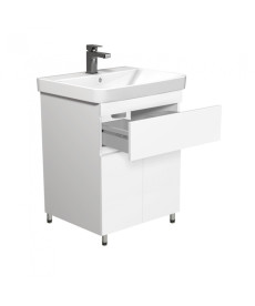Тумба напольная Мойдодыр City White 60 с раковиной Vivace ДСП белый глянец 00-0008657
