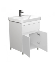 Тумба напольная Мойдодыр City White 60 с раковиной Vivace ДСП белый глянец 00-0008657