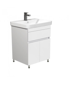 Тумба напольная Мойдодыр City White 60 с раковиной Vivace ДСП белый глянец 00-0008657