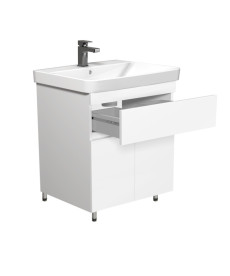 Тумба напольная Мойдодыр City White 70 с раковиной Vivace ДСП белый глянец 00-0008752