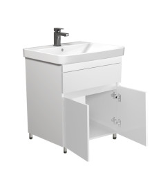 Тумба напольная Мойдодыр City White 70 с раковиной Vivace ДСП белый глянец 00-0008752
