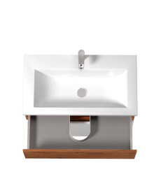 Тумба підлогова Мийдодир Colibri 80 з раковиною Cosmo ДСП/МДФ білий глянець/французький горіх 00-00004270