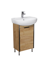 Тумба напольная Мойдодыр Dakota Craft 50 с раковиной Solo ДСП дуб крафт 00-0008565