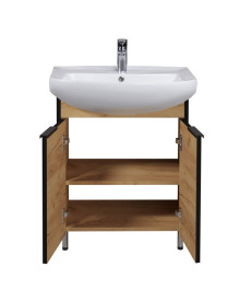 Тумба напольная Мойдодыр Dakota Craft 60 с раковиной Proxy ДСП дуб крафт 00-0008566