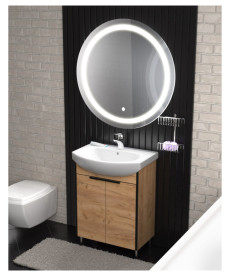 Тумба напольная Мойдодыр Dakota Craft 60 с раковиной Proxy ДСП дуб крафт 00-0008566