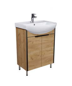 Тумба напольная Мойдодыр Dakota Craft 60 с раковиной Proxy ДСП дуб крафт 00-0008566