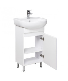 Тумба підлогова Мийдодир Фокус 50 см з раковиною Solo ДСП/МДФ білий глянець 00-00004131
