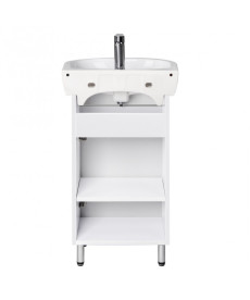 Тумба підлогова Мийдодир Фокус 50 см з раковиною Solo ДСП/МДФ білий глянець 00-00004131