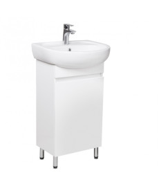 Тумба підлогова Мийдодир Фокус 50 см з раковиною Solo ДСП/МДФ білий глянець 00-00004131