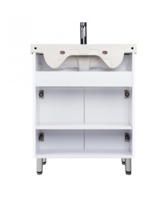 Тумба підлогова Мийдодір Фокус 70 см з раковиною Runa/Лотос ДСП/МДФ білий глянець 00-00001862