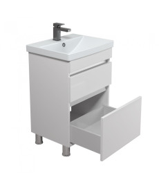 Тумба підлогова Мийдодір MoonShine 50 з раковиною Sempre ДСП білий глянець 00-0008513