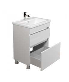 Тумба підлогова Мийдодір MoonShine 60 з раковиною Cosmo ДСП білий глянець 00-0008176