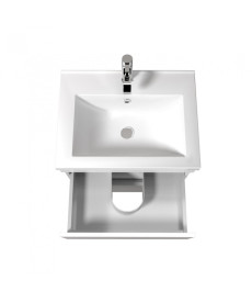 Тумба підлогова Мийдодір MoonShine 60 з раковиною Cosmo ДСП білий глянець 00-0008176