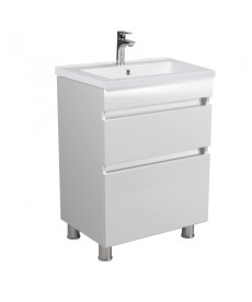 Тумба підлогова Мийдодір MoonShine 60 з раковиною Cosmo ДСП білий глянець 00-0008176