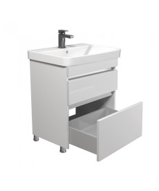 Тумба напольная Мойдодыр MoonShine 60 с раковиной Vivace ДСП белый глянец 00-0008658