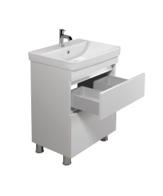 Тумба підлогова Мийдодір MoonShine 70 з раковиною Vivace ДСП білий глянець 00-0008751