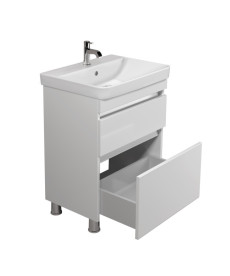 Тумба підлогова Мийдодір MoonShine 70 з раковиною Vivace ДСП білий глянець 00-0008751