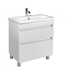 Тумба підлогова Мийдодір MoonShine 70 з раковиною Cosmo ДСП білий глянець 00-0008514