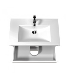 Тумба напольная Мойдодыр MoonShine 80 с раковиной Creavit Su-80 ДСП белый глянец 00-0008659