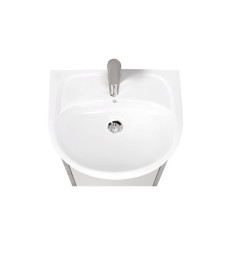 Тумба підлогова Мийдодір Nice Loft 50 з раковиною Solo ДСП бетон/білий глянець 00-0008575