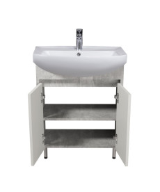 Тумба напольная Мойдодыр Nice Loft 60 с раковиной Proxy ДСП бетон/белый глянец 00-0008576