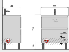 Тумба Мойдодыр Палермо 60-U с раковиной Vivace ДСП/МДФ белый глянец 00-0009153