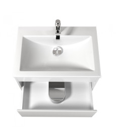 Тумба напольная Мойдодыр Prime 60 с раковиной Como ДСП/МДФ белый глянец 00-0006345