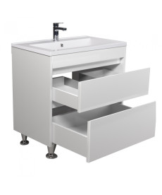 Тумба підлогова Мийдодір Prime 80 з раковиною Cosmo ДСП/МДФ білий глянець 00-0008149