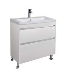 Тумба підлогова Мийдодір Prime 80 з раковиною Cosmo ДСП/МДФ білий глянець 00-0008149