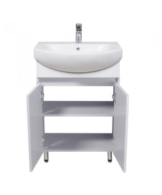 Тумба напольная Мойдодыр Temp 60 с раковиной Runa ДСП/МДФ белый глянец 00-0008564