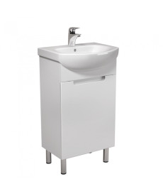 Тумба напольная Мойдодыр Tetris White 50 с раковиной Runa ДСП/МДФ белый глянец 00-0008036